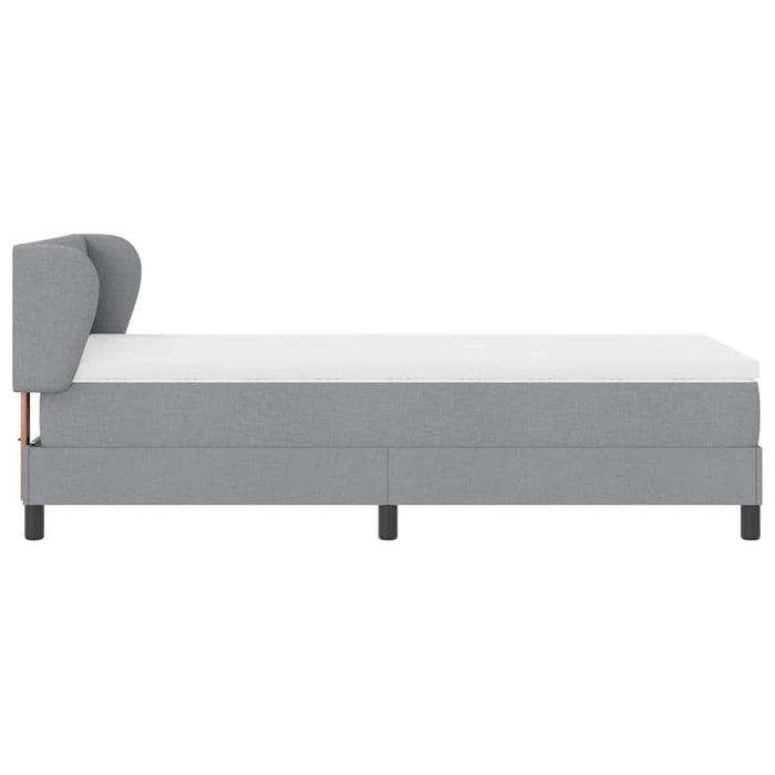 Letto a molle con materasso Grigio chiaro 100 x 200 cm Tessuto 3340073