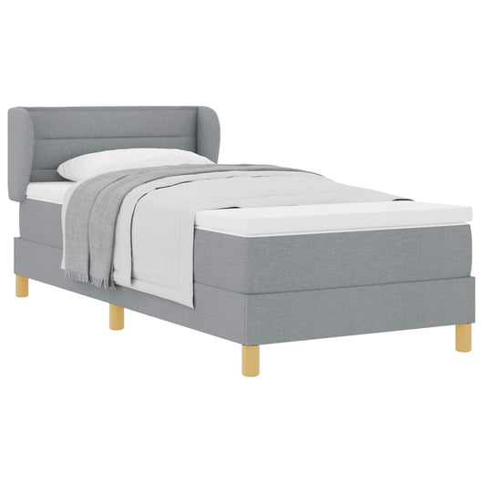 Letto a molle con materasso Grigio chiaro 90 x 200 cm Tessuto 3340129