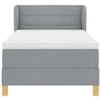 Letto a molle con materasso Grigio chiaro 90 x 200 cm Tessuto 3340129