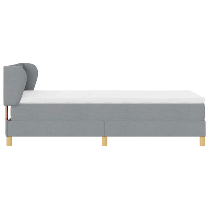 Letto a molle con materasso Grigio chiaro 90 x 200 cm Tessuto 3340129