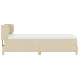 Letto a molle con materasso Crema 100 x 200 cm Tessuto 3340141