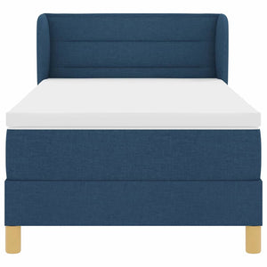 Letto a molle con materasso-Struttura Letto con Materasso Blu 100 x 200 cm Tessuto 651943