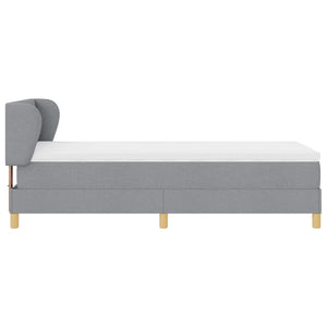 Letto a molle con materasso-Struttura Letto con Materasso Grigio chiaro 100 x 200 cm Tessuto 402528