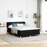 vidaXL Letto a molle con materasso crema 90x200 cm Nero 140 x 190 cm