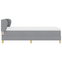 Letto a molle con materasso Grigio chiaro 100 x 200 cm Tessuto 3340262