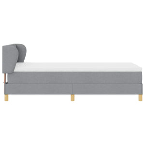 Letto a molle con materasso Grigio chiaro 100 x 200 cm Tessuto 3340262