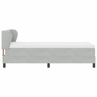 Letto a molle con materasso-Struttura Letto con Materasso Grigio chiaro 90 x 190 cm Velluto 605802