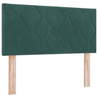 Letto a molle con materasso Verde scuro 90 x 190 cm Velluto 3340421