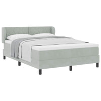 Letto a molle con materasso Grigio chiaro 140 x 190 cm Velluto 3340436