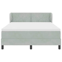 Letto a molle con materasso Grigio chiaro 140 x 190 cm Velluto 3340436