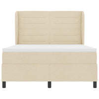 Letto a molle con materasso Crema 160 x 200 cm Tessuto 3340513