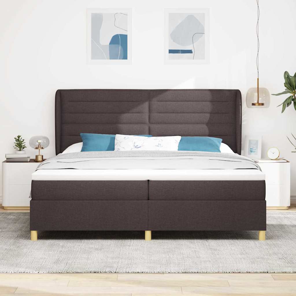 Letto con molle e materasso Grigio Scuro 90x190 cm Tessuto 3340714