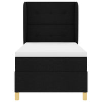 Letto con molle e materasso Grigio Scuro 90x190 cm Tessuto Nero 3340741