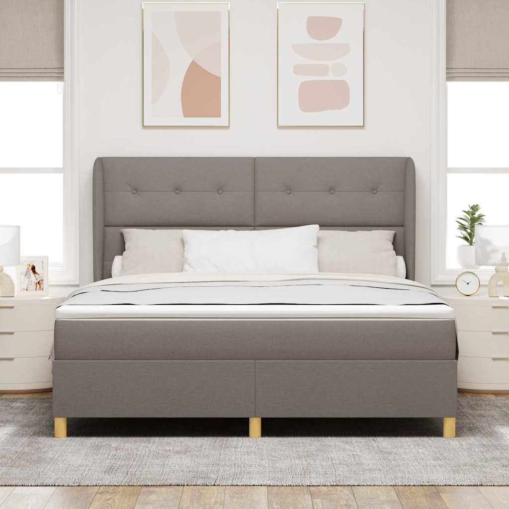 Letto con molle e materasso Grigio Scuro 90x190 cm Tessuto 3340771