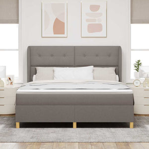 Letto con molle e materasso Grigio Scuro 90x190 cm Tessuto 3340771