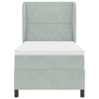 Letto a molle Grigio chiaro 200 x 100 cm Poliestere 3340862