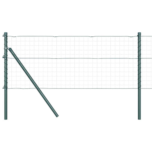 Palo della recinzione 26 pcs Verde 3.2 x 3.2 x 100 cm Acciaio 3350113