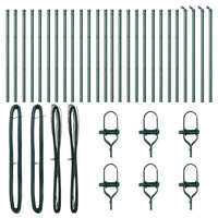 Palo della recinzione 26 pcs Verde 3.2 x 3.2 x 120 cm Acciaio 3350115