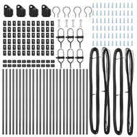 Palo della recinzione 26 pcs Grigio 3.2 x 3.2 x 100 cm Acciaio 3350131