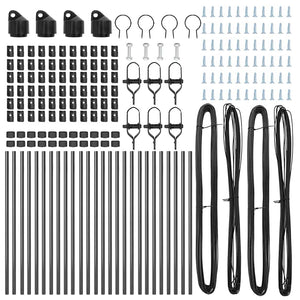 Palo della recinzione 26 pcs Grigio 3.2 x 3.2 x 100 cm Acciaio 3350131