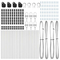 Palo della recinzione 26 pcs Argento 3.2 x 3.2 x 100 cm Acciaio 3350149