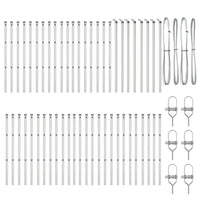 Palo della recinzione 52 pcs Argento 3.2 x 3.2 x 100 cm Acciaio 3350150