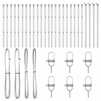Palo della recinzione 26 pcs Argento 3.2 x 3.2 x 120 cm Acciaio 3350151