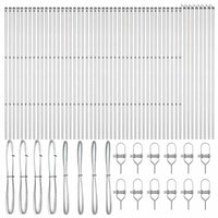 Palo della recinzione 52 pcs Argento 3.2 x 3.2 x 150 cm Acciaio 3350154