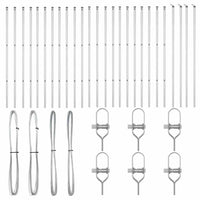 Palo della recinzione 26 pcs Argento 3.2 x 3.2 x 200 cm Acciaio 3350159
