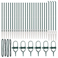 Palo della recinzione 26 pcs Argento 3.2 x 3.2 x 140 cm Acciaio 3350173