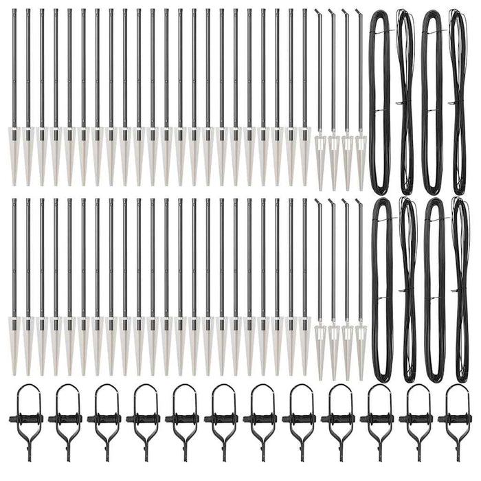 Palo della recinzione 52 pcs Argento 3.2 x 3.2 x 60 cm Acciaio 3350182