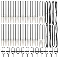 Palo della recinzione 52 pcs Argento 3.2 x 3.2 x 120 cm Acciaio 3350190