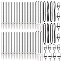 Palo della recinzione 52 pcs Grigio 3,2 x 3,2 x 140 cm Acciaio 3350192