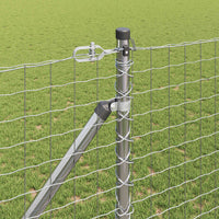 Palo della recinzione 26 pcs Grigio 3,2 x 3,2 x 160 cm Acciaio 3350211