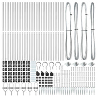 Palo della recinzione 26 pcs Grigio 3,2 x 3,2 x 160 cm Acciaio 3350211