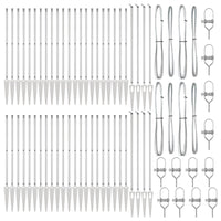 Palo della recinzione 52 pcs Grigio 3,2 x 3,2 x 160 cm Acciaio 3350212