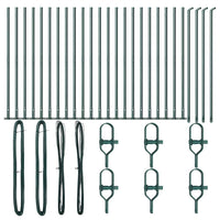 Palo della recinzione 26 pcs Argento 3.2 x 3.2 x 70 cm Acciaio 3350221