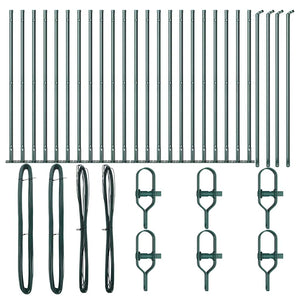 Palo della recinzione 26 pcs Argento 3.2 x 3.2 x 70 cm Acciaio 3350221