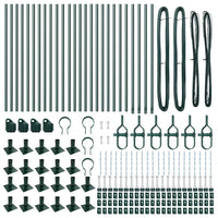 Palo della recinzione 26 pcs Argento 3.2 x 3.2 x 70 cm Acciaio 3350221