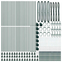 Palo della recinzione 52 pcs Argento 3.2 x 3.2 x 70 cm Acciaio 3350222