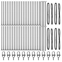 Palo della recinzione 52 pcs Argento 3.2 x 3.2 x 110 cm Acciaio 3350244