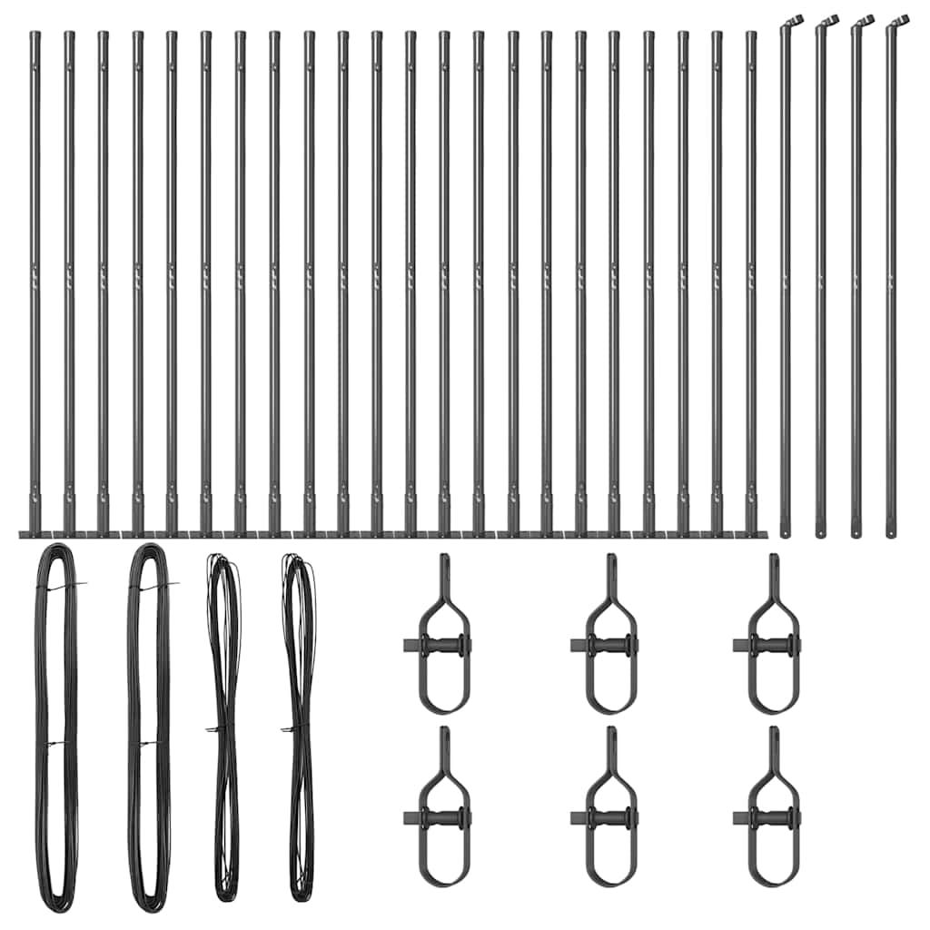 Palo della recinzione Altro 26 pcs Argento 3.2 x 3.2 x 83.5 cm 3350249