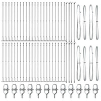 Palo della recinzione 52 pcs Argento 3.2 x 3.2 x 50 cm Acciaio 3350254