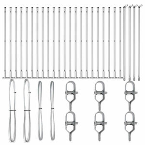 Palo della recinzione 26 pcs Argento 3.2 x 3.2 x 110 cm Acciaio 3350261