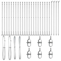 Palo della recinzione Altro 26 pcs Argento 3.2 x 3.2 x 68.5 cm 3350263