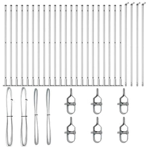 Palo della recinzione Altro 26 pcs Argento 3.2 x 3.2 x 83.5 cm 3350267