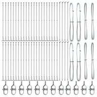 Palo della recinzione Altro 52 pcs Argento 3.2 x 3.2 x 88.5 cm 3350270