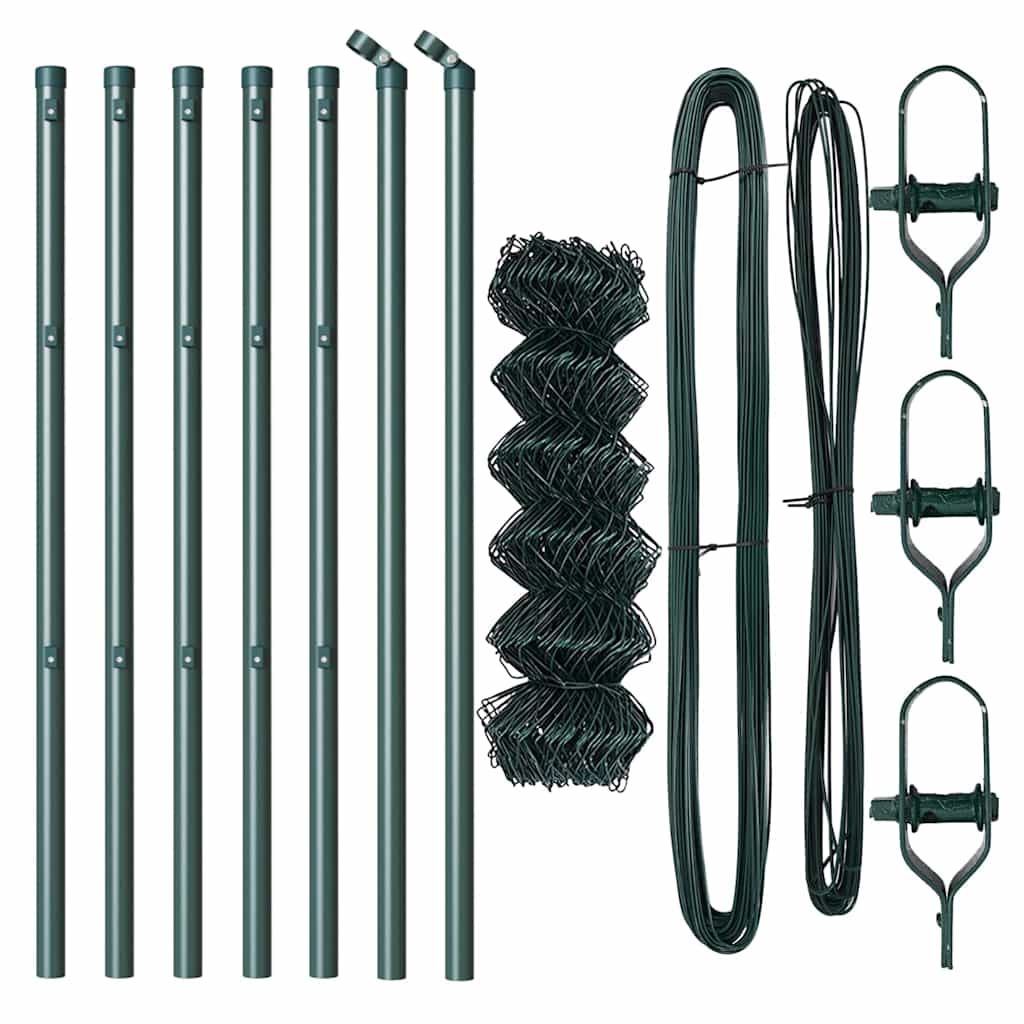 Recinzione a maglie con posti Verde 0.4 x 10 m Acciaio 3351066