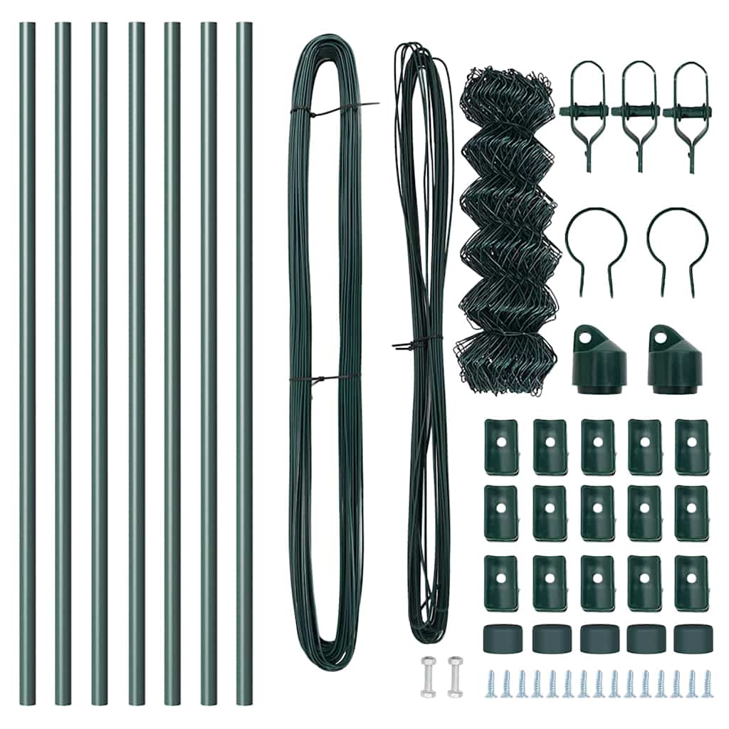 Recinzione a maglie con posti Verde 0.4 x 10 m Acciaio 3351066