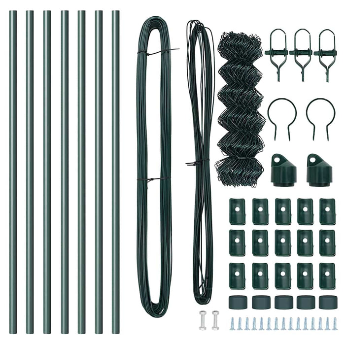 Recinzione a maglie con posti Verde 0.4 x 10 m Acciaio 3351066